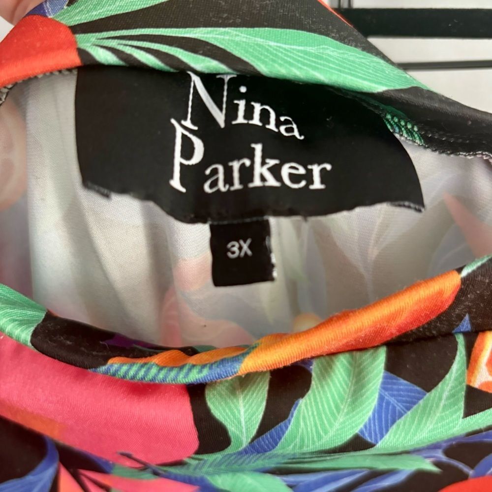 Nina Parker Plus Size Citrus Tie Front Pencil Skirt  EUC - Picture 3 of 8